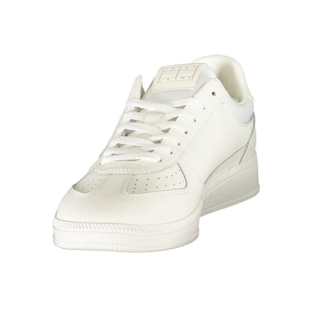 Tommy Hilfiger Weiße Sneaker aus Polyester im Athletic-Stil