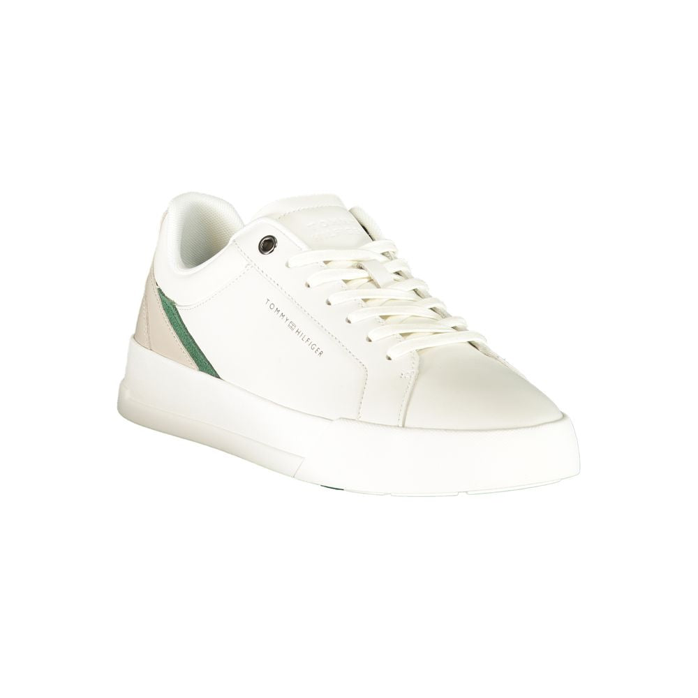 Tommy Hilfiger Weiße Sneaker aus Polyester im Athletic-Stil