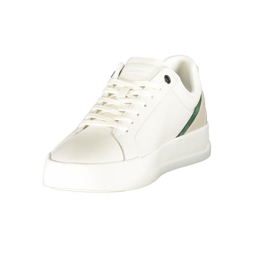 Tommy Hilfiger Weiße Sneaker aus Polyester im Athletic-Stil