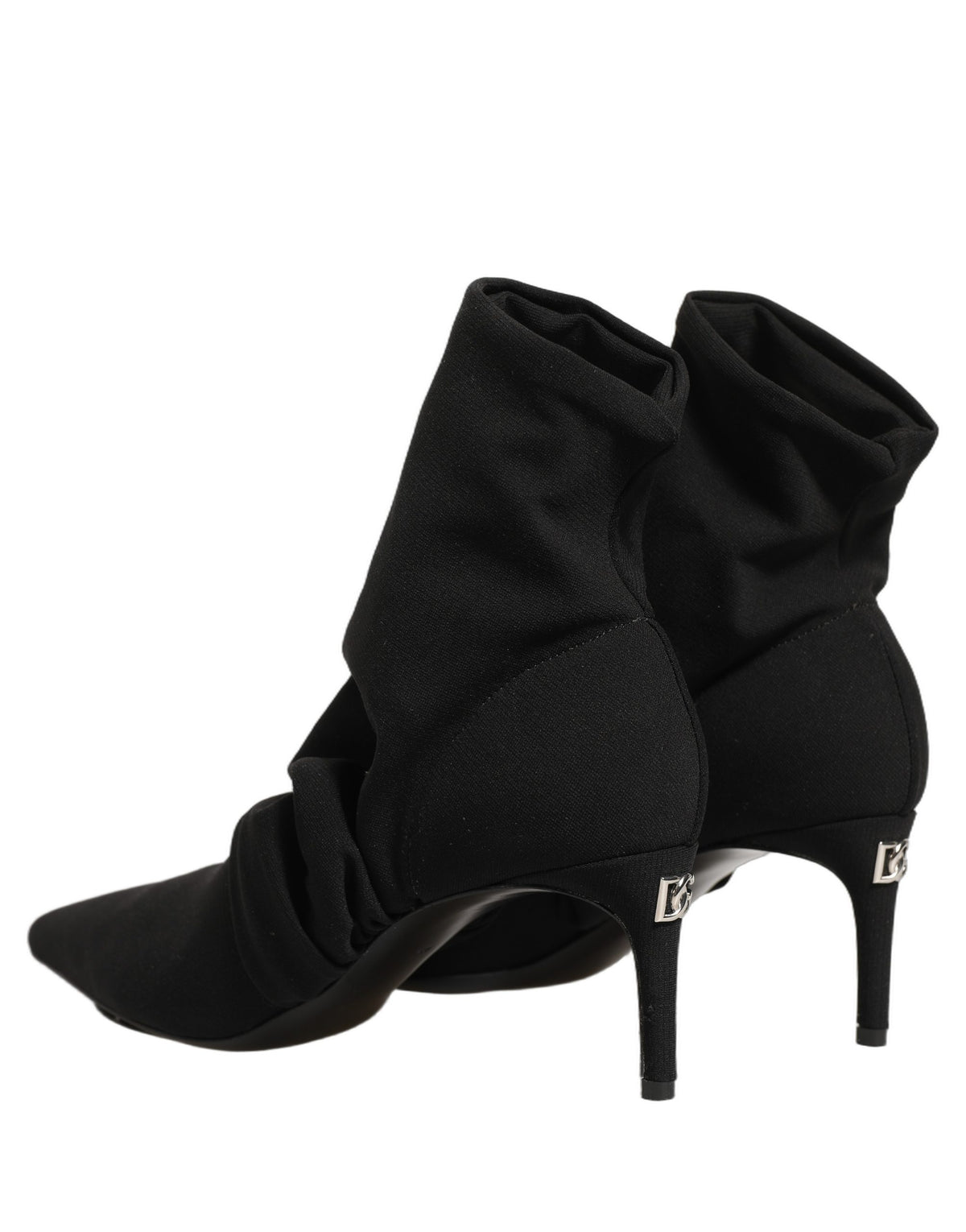 Dolce & Gabbana Schwarze Socken-Stiefel mit Absatz, Knöchelhoch