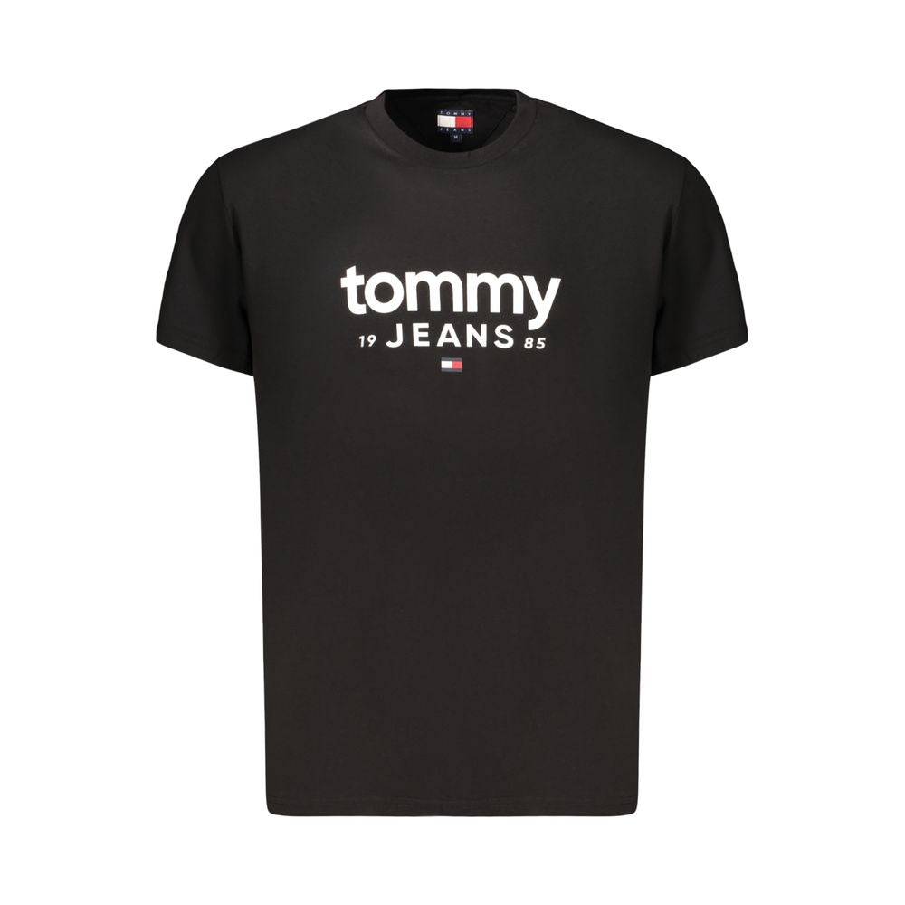 Tommy Hilfiger Schwarzes Baumwoll-T-Shirt für Herren