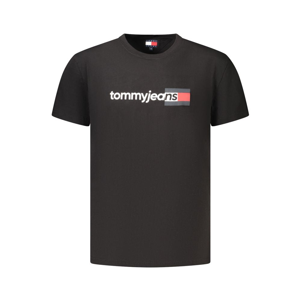 Tommy Hilfiger Schwarzes Baumwoll-T-Shirt für Herren
