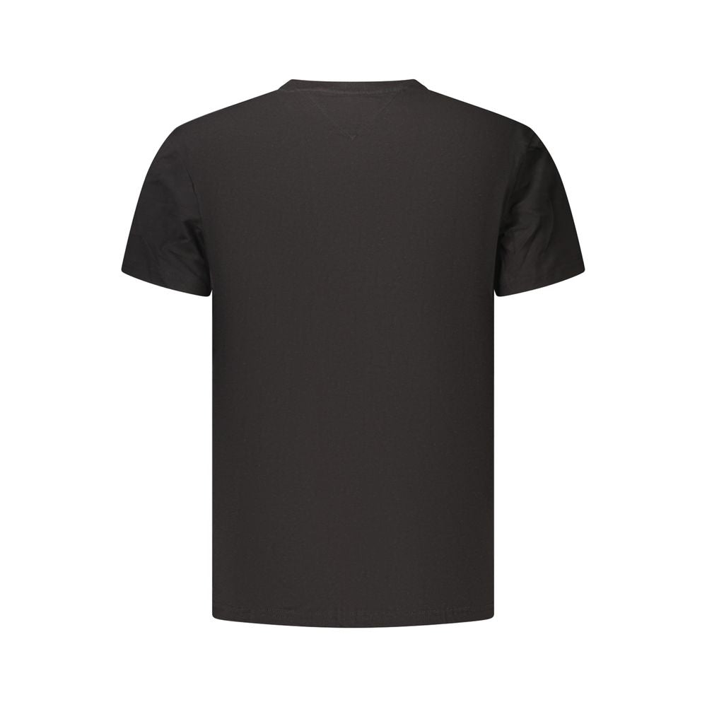 Tommy Hilfiger Schwarzes Baumwoll-T-Shirt für Herren