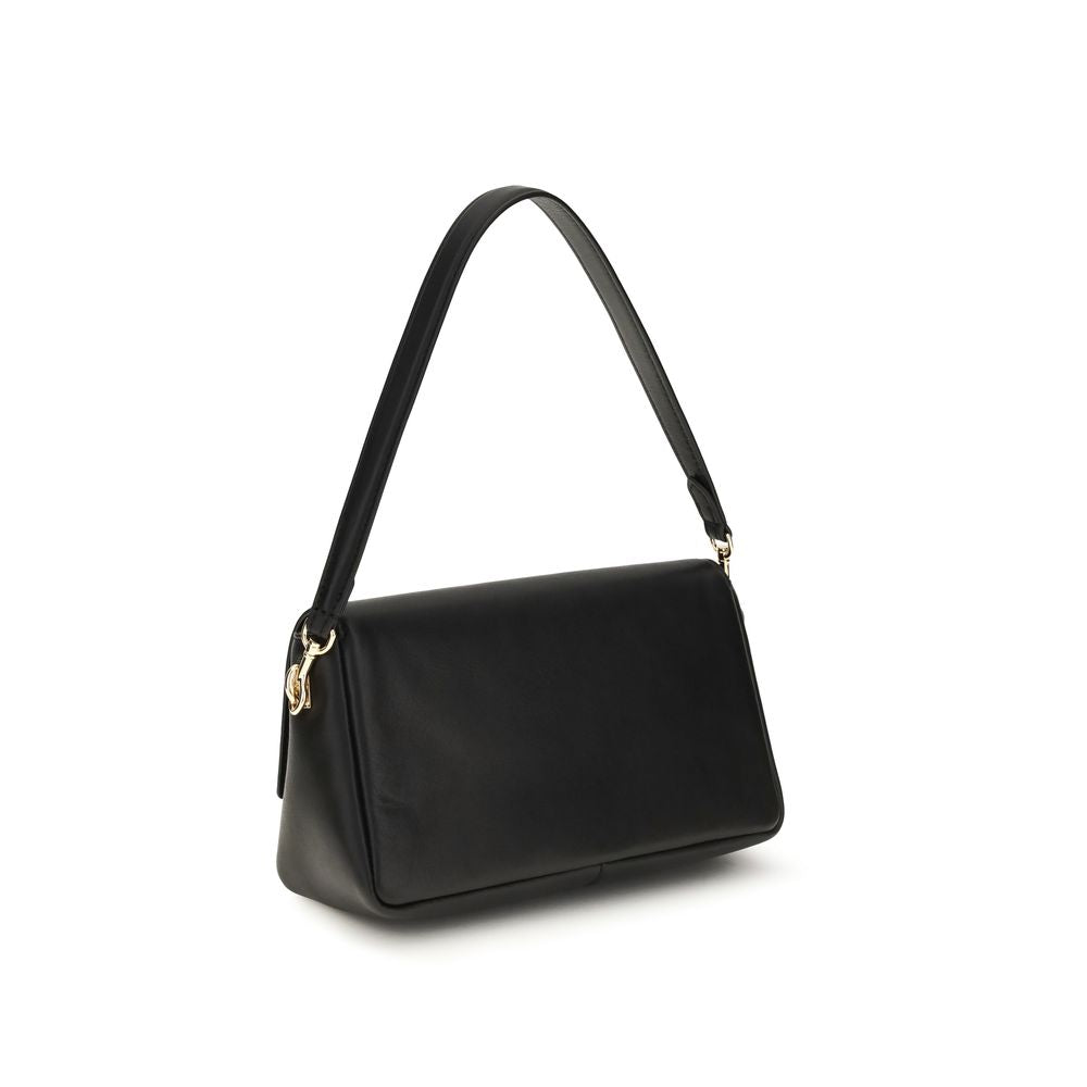 Tory Burch Schwarze Bos Taurus Kalbsleder Schultertasche