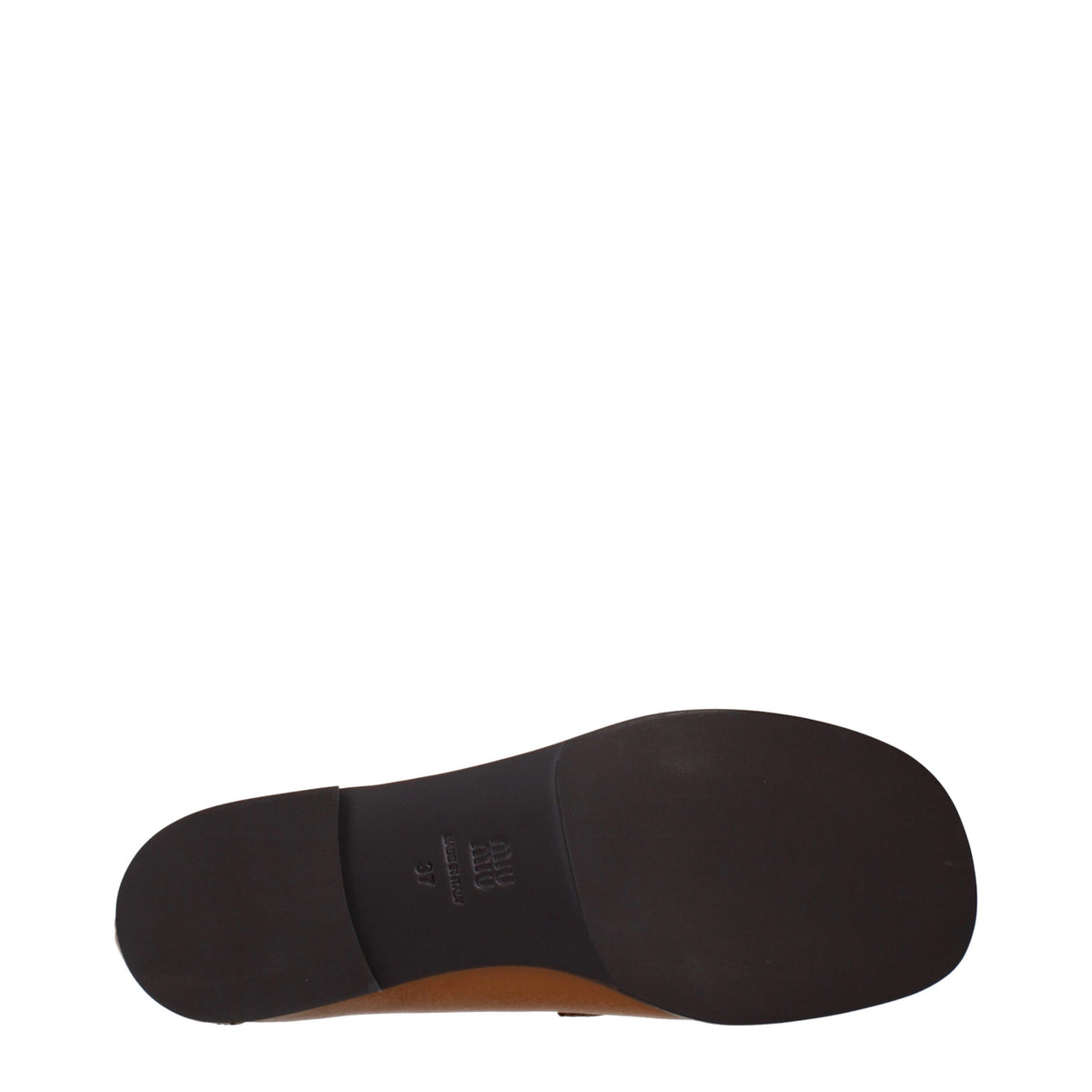Miu Miu Braune Loafer aus Leder zum Hineinschlüpfen