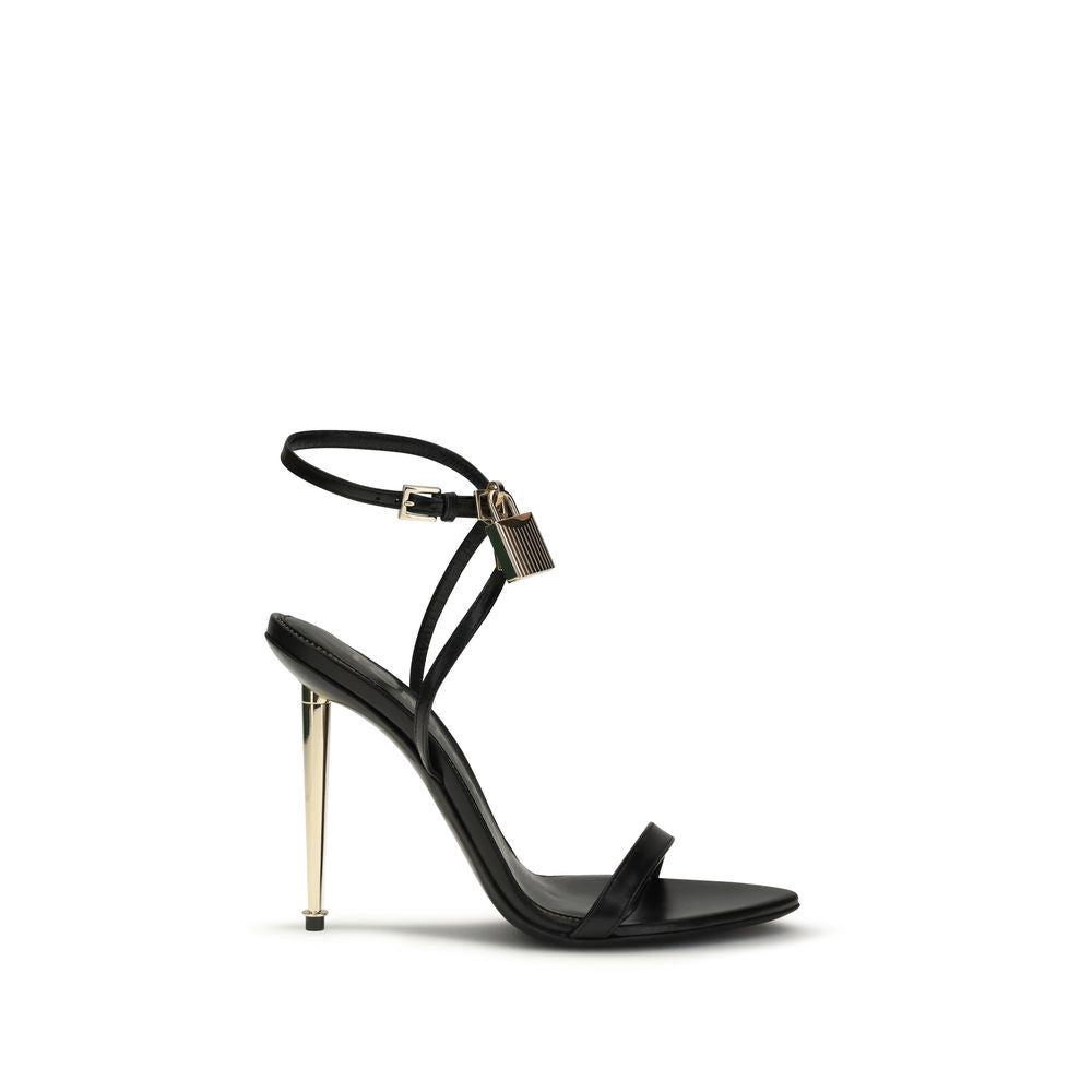Tom Ford Schwarze Stilettosandalen aus Ziegenleder