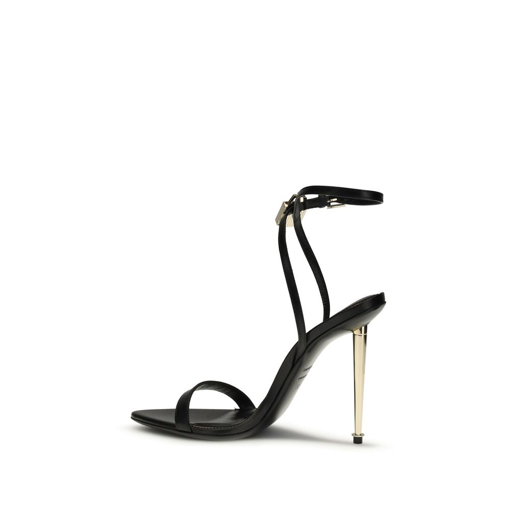Tom Ford Schwarze Stilettosandalen aus Ziegenleder
