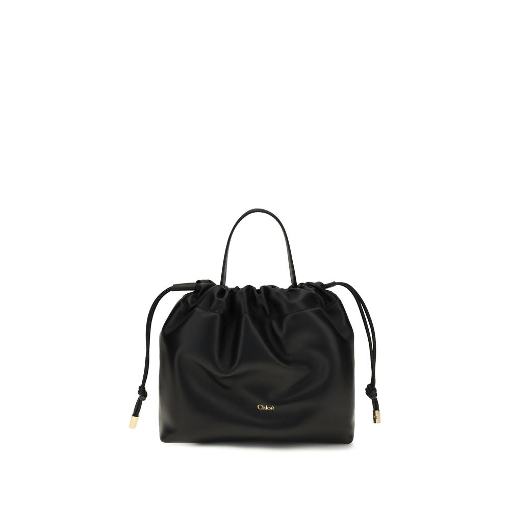 Chloé Schwarze Lammleder Schultertasche Ovis Aries Aries