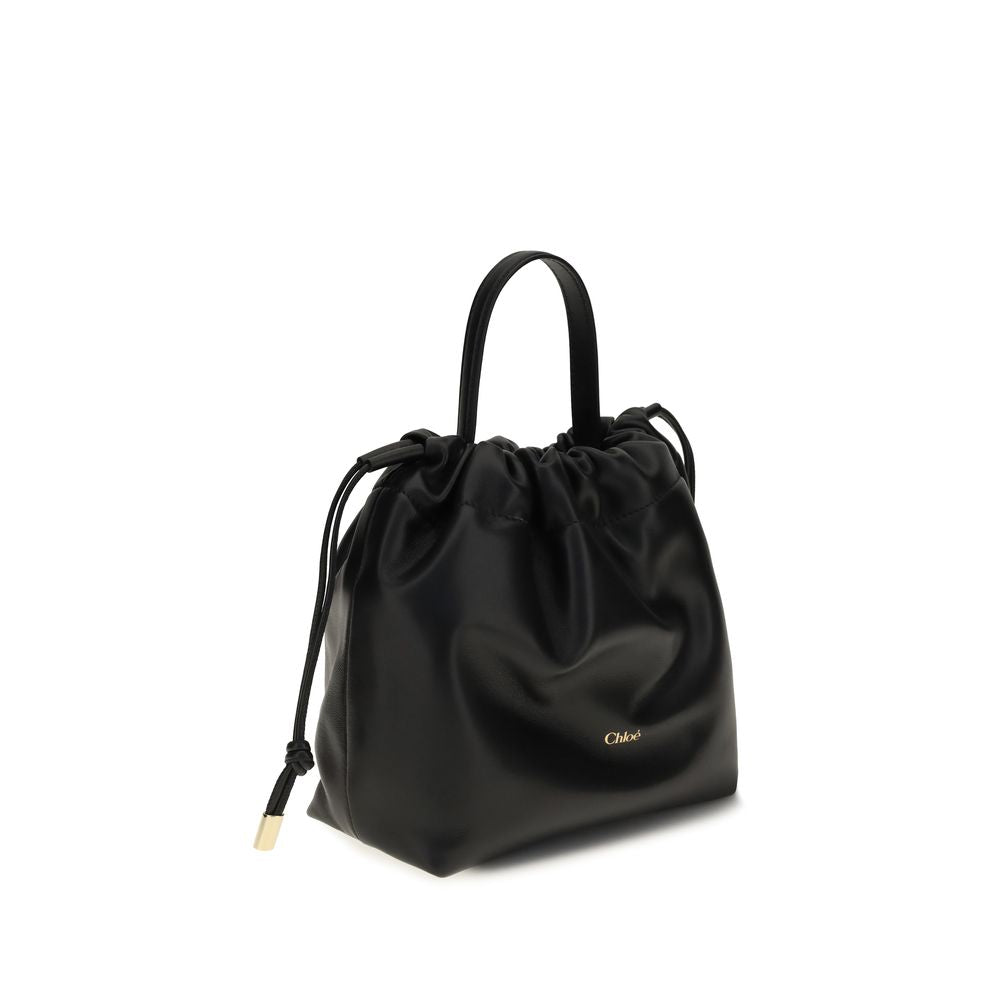 Chloé Schwarze Lammleder Schultertasche Ovis Aries Aries
