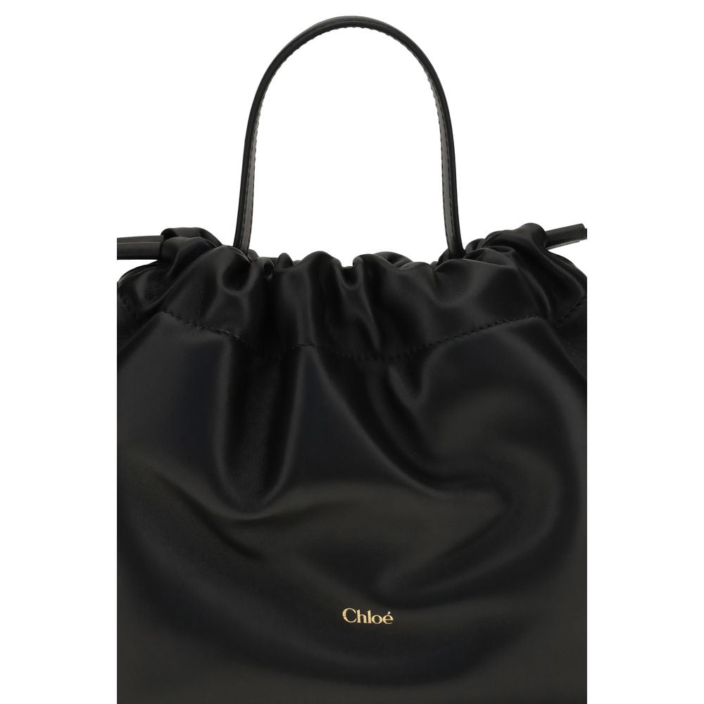 Chloé Schwarze Lammleder Schultertasche Ovis Aries Aries