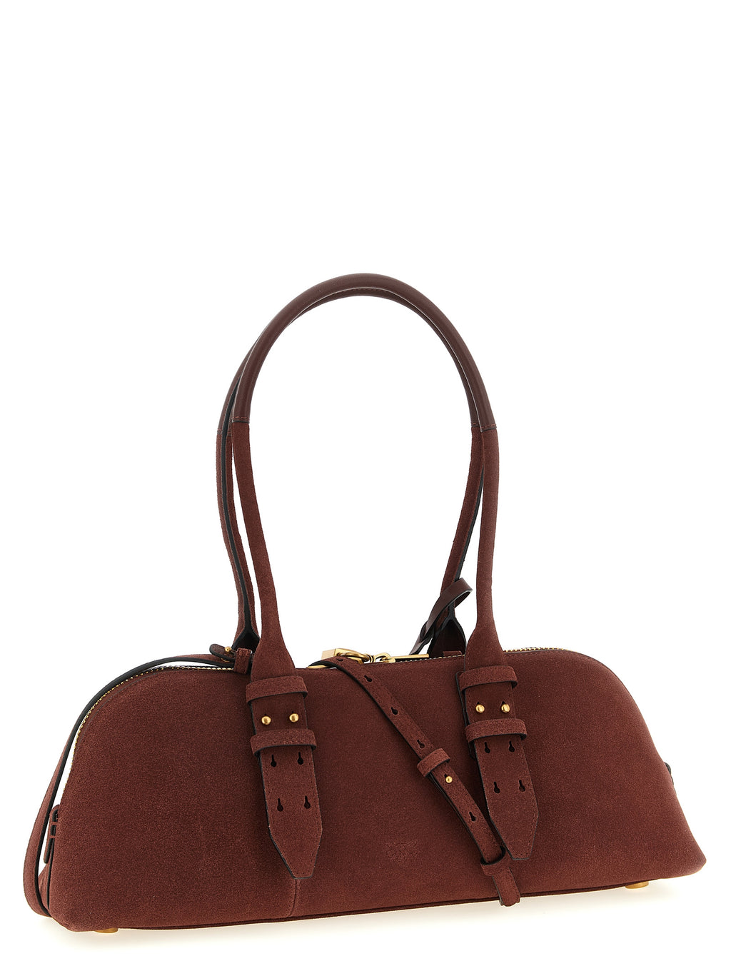 PINKO Schultertasche aus bordeauxrotem Rindsleder
