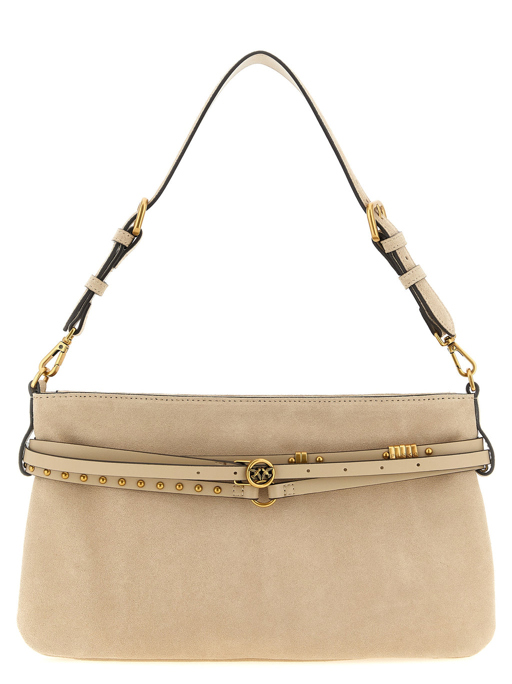 PINKO Beige Kalbsleder-Schultertasche