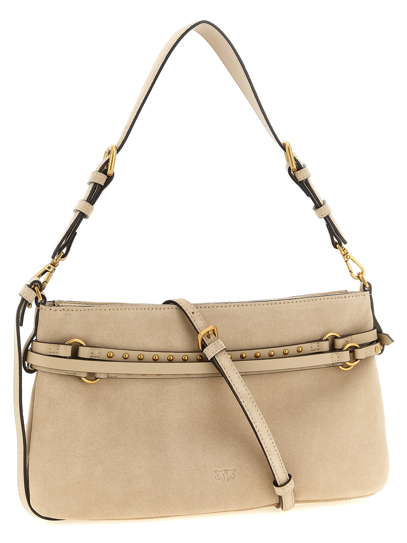 PINKO Beige Kalbsleder-Schultertasche