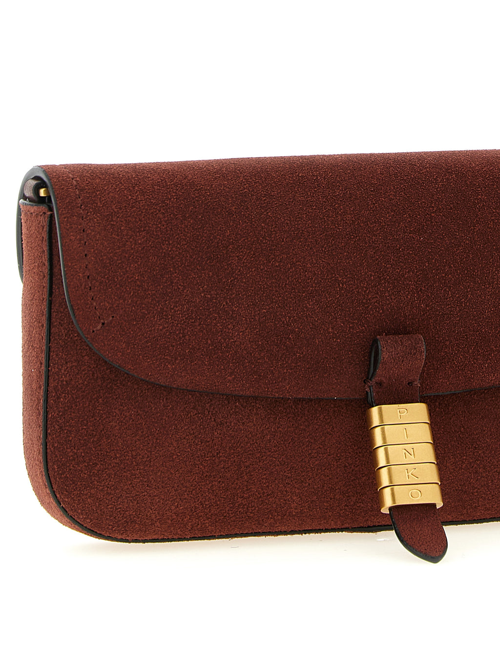 PINKO Schultertasche aus bordeauxrotem Rindsleder