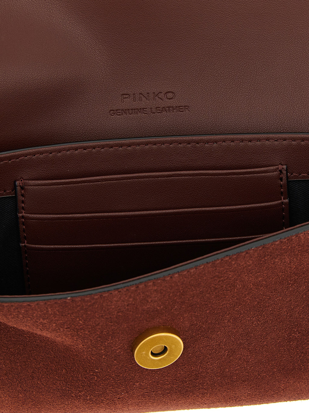 PINKO Schultertasche aus bordeauxrotem Rindsleder