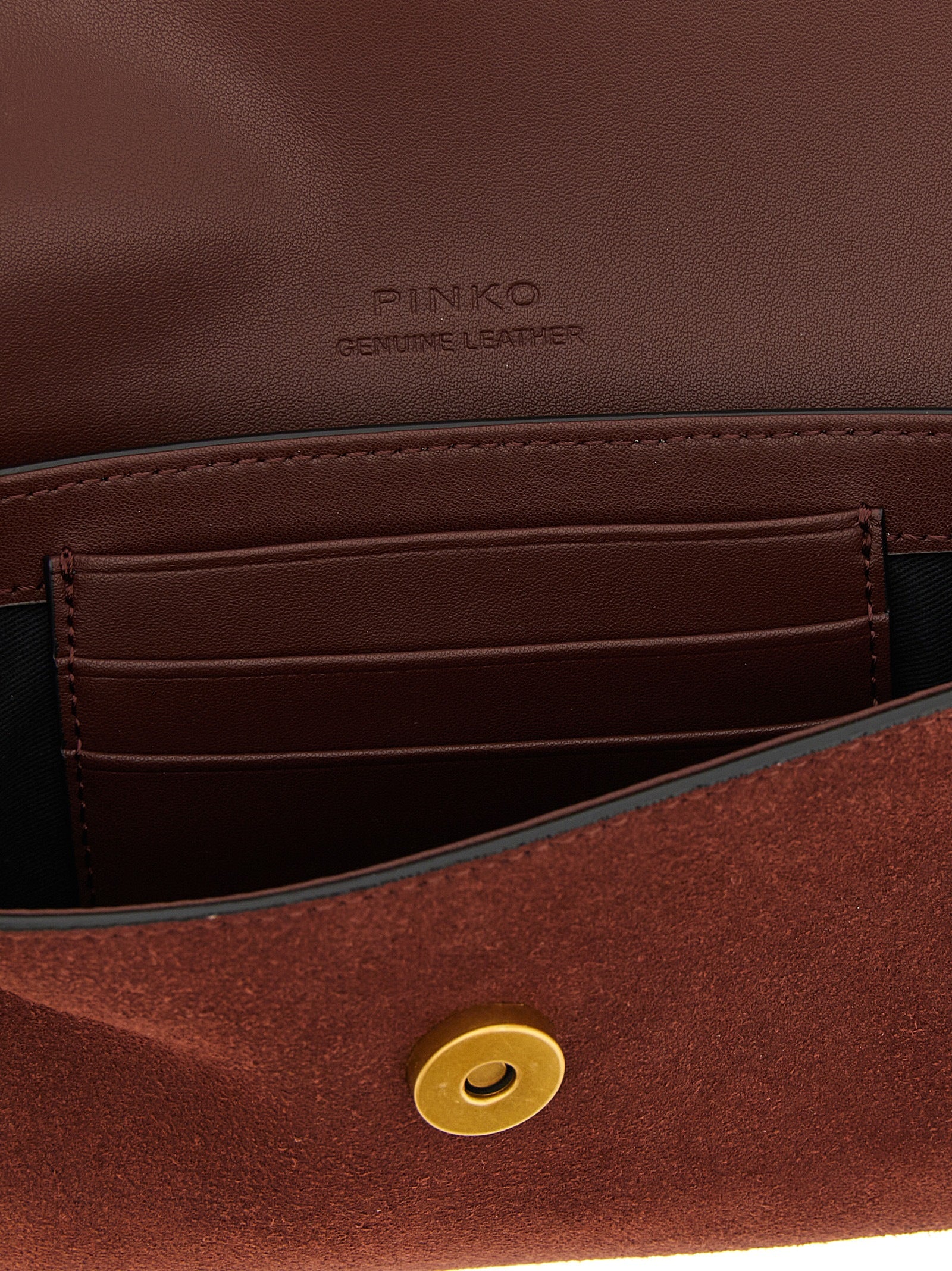 PINKO Schultertasche aus bordeauxrotem Rindsleder
