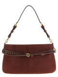 PINKO Schultertasche aus bordeauxrotem Rindsleder