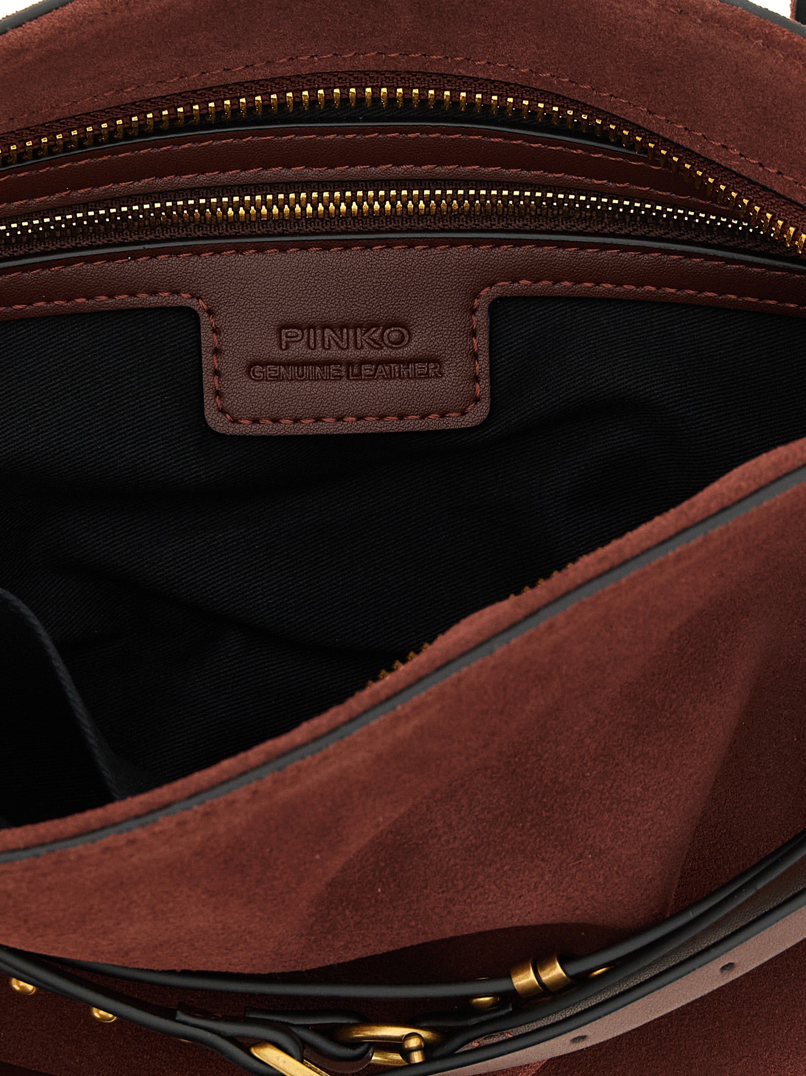 PINKO Schultertasche aus bordeauxrotem Rindsleder