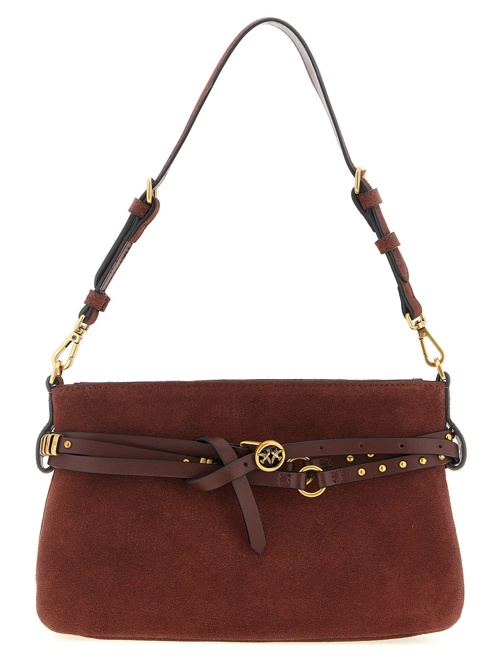 PINKO Schultertasche aus bordeauxrotem Lammleder