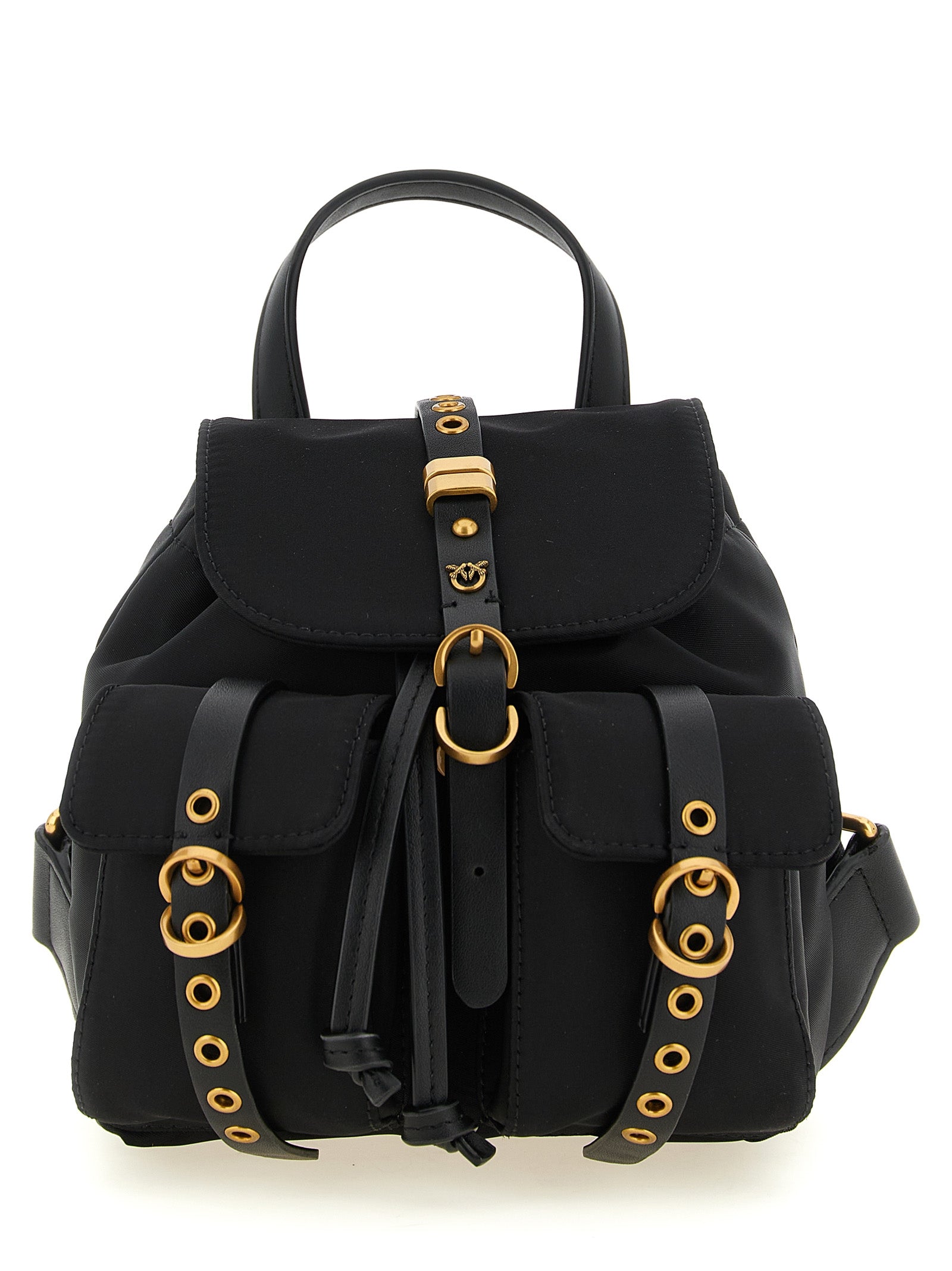 PINKO Schwarzer Polyamid-Rucksack