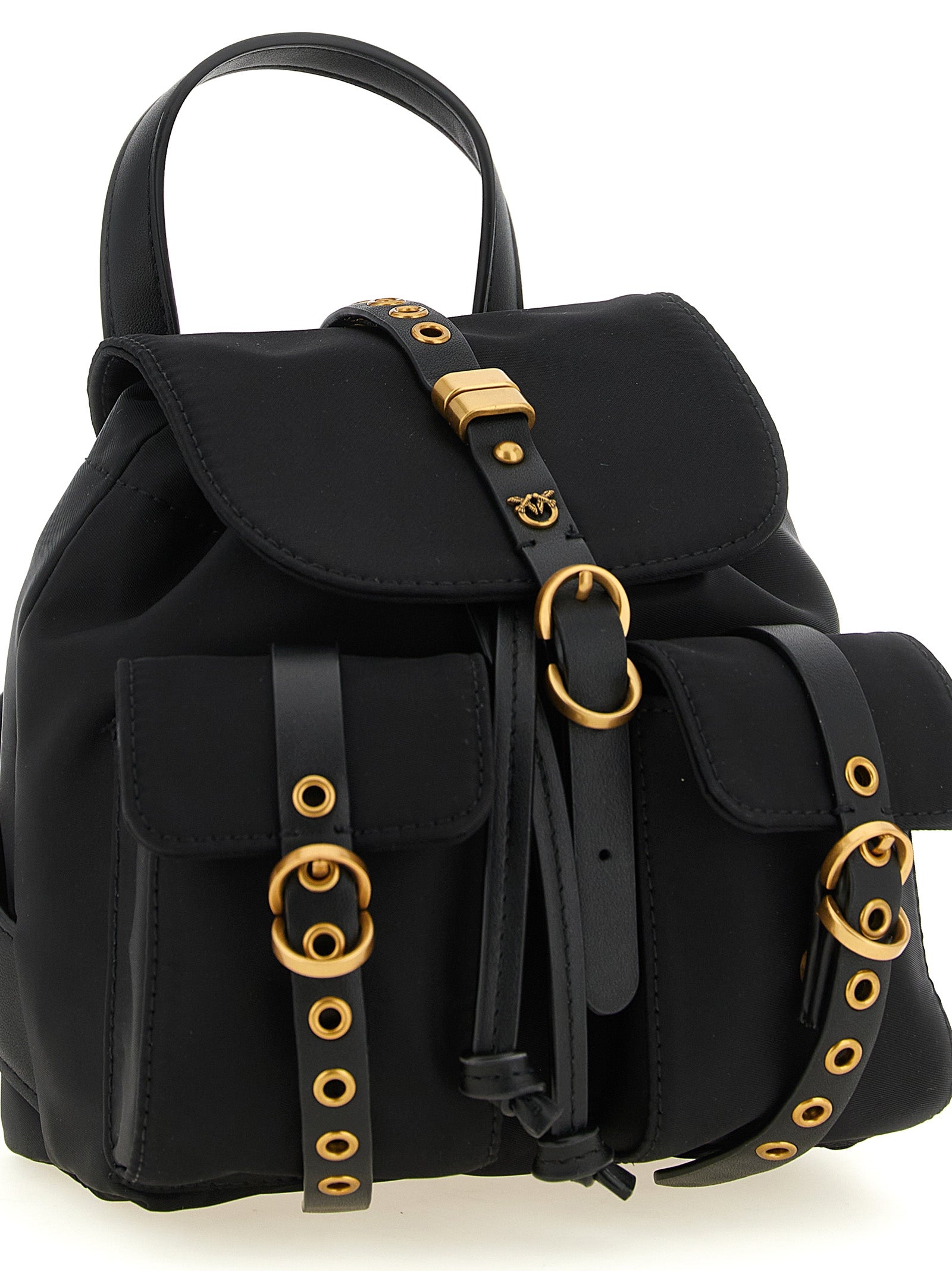 PINKO Schwarzer Polyamid-Rucksack
