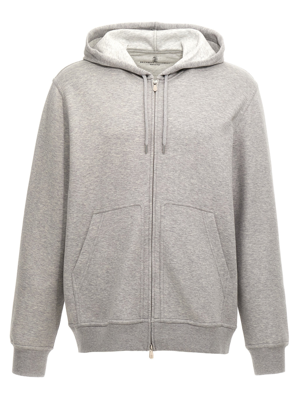 Brunello Cucinelli Grauer Baumwollpullover