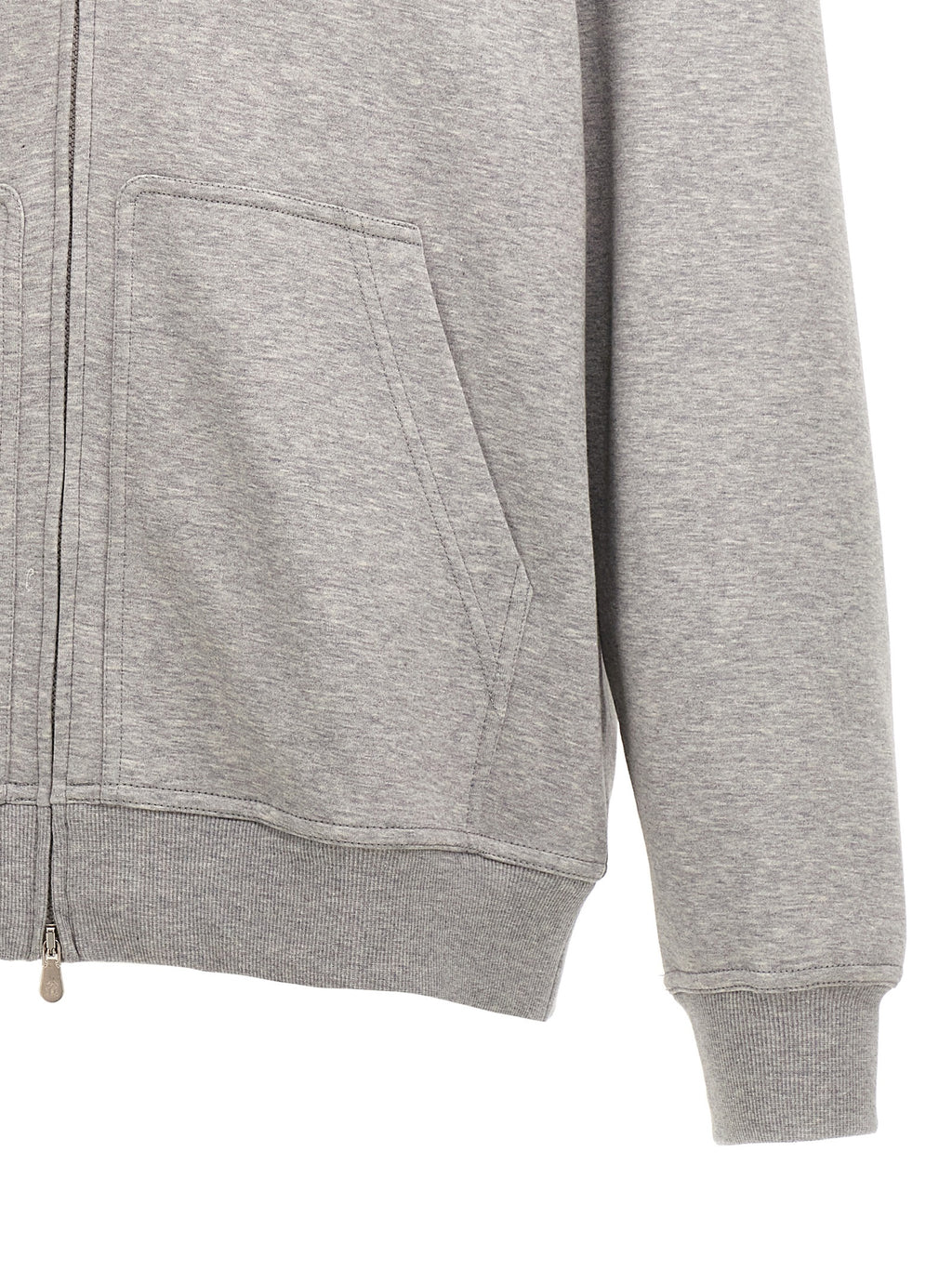 Brunello Cucinelli Grauer Baumwollpullover