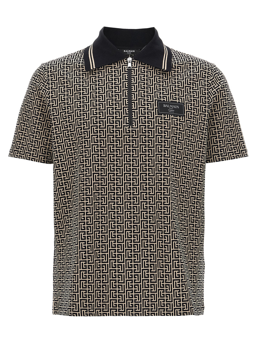 Balmain Bicolor Cotton Polo Shirt