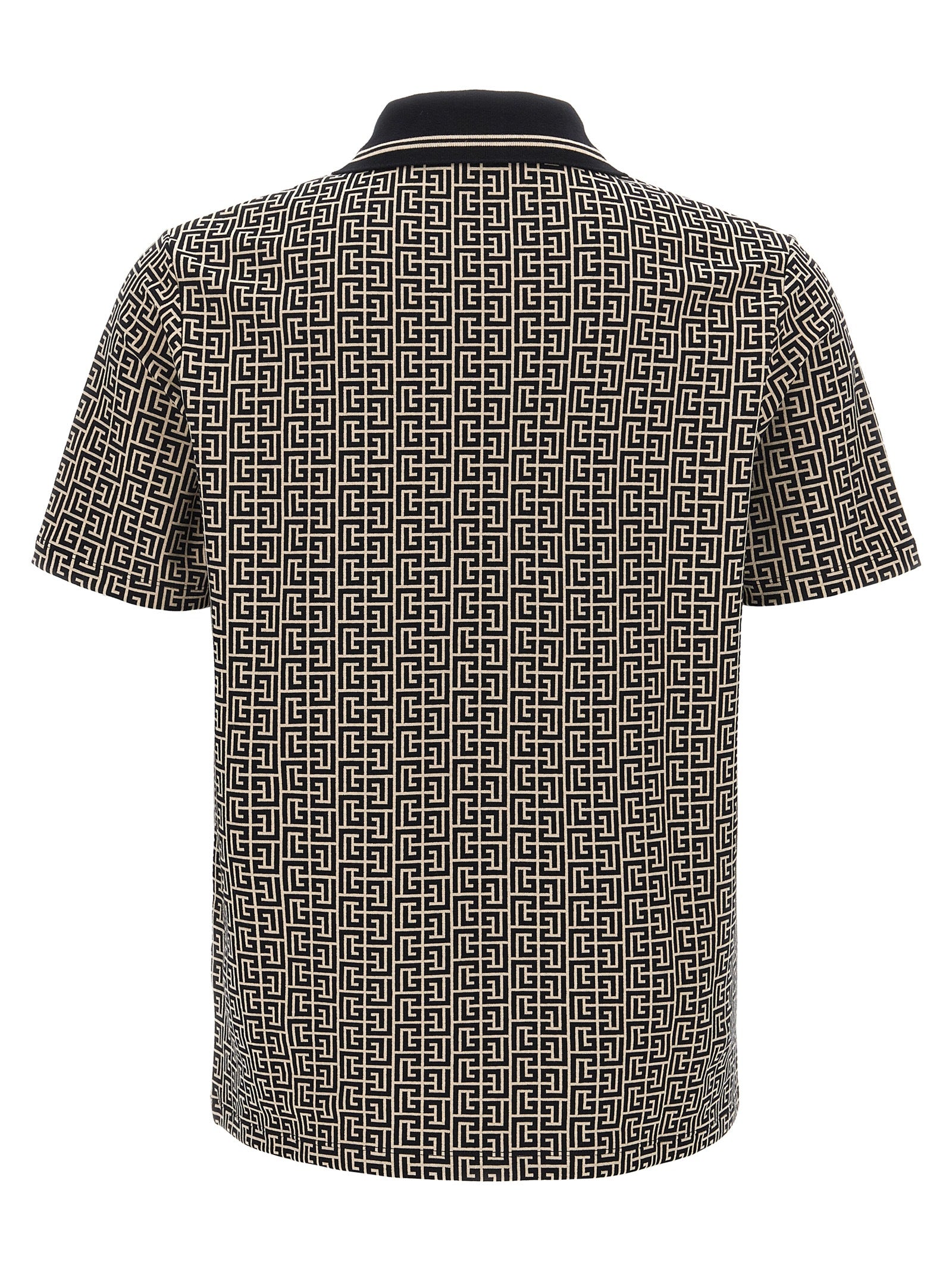 Balmain Bicolor Cotton Polo Shirt