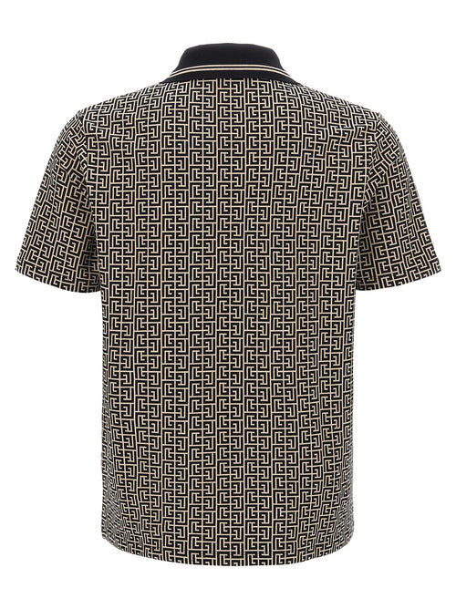 Balmain Bicolor Cotton Polo Shirt