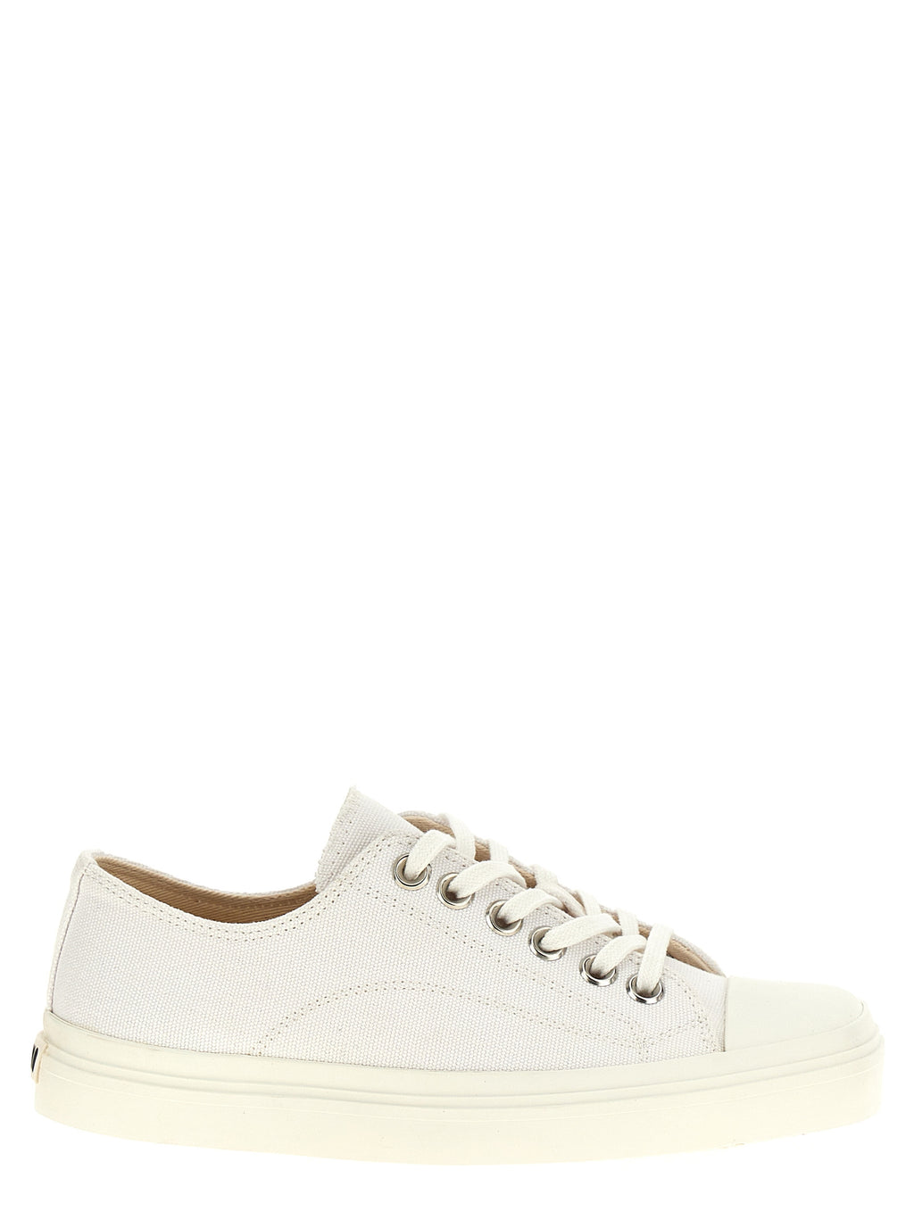 Moschino Weiße Low-Top-Sneaker aus Baumwolle