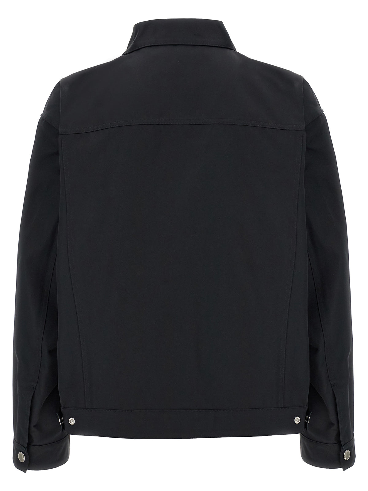 Dsquared² Schwarze Polyester-Jacke in voller Länge