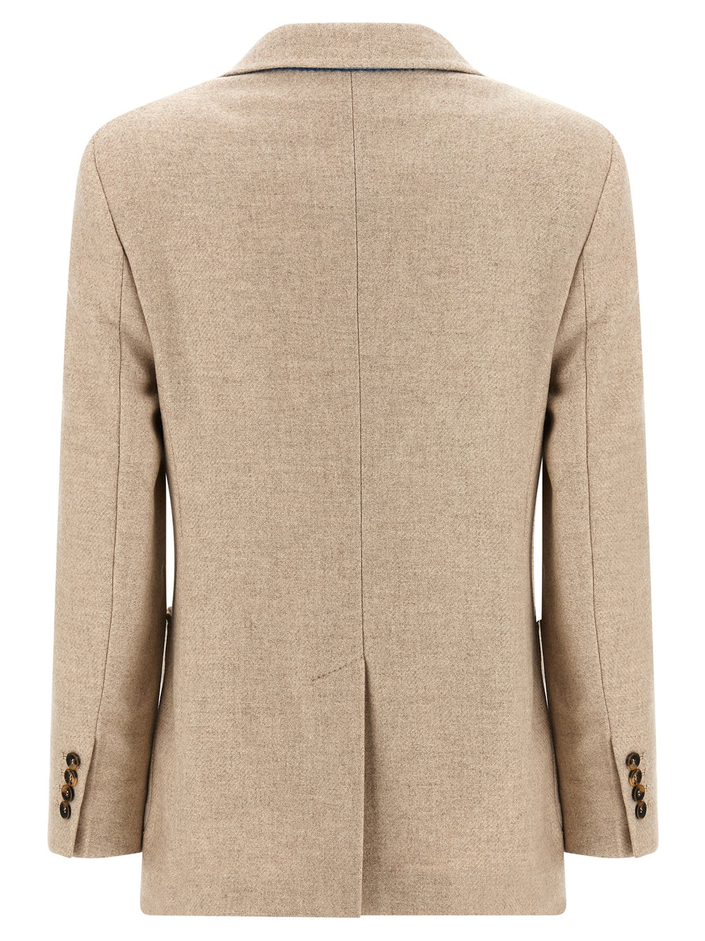 Max Mara Beige Alpaka Leder Blazer