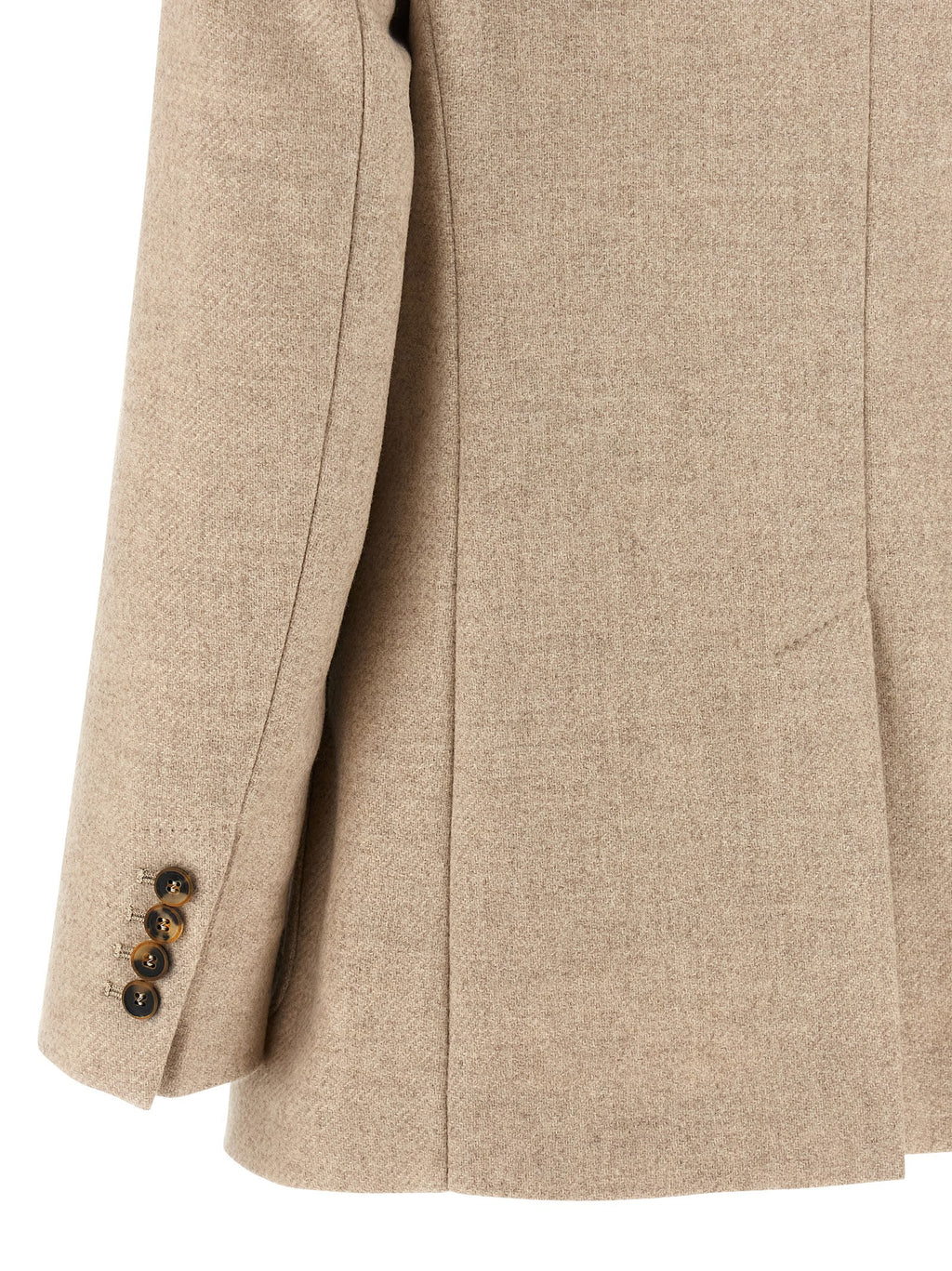 Max Mara Beige Alpaka Leder Blazer