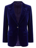 Tom Ford Blauer Baumwollblazer