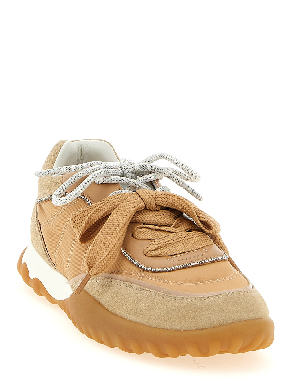 PINKO Beige Kalbsleder Sneaker