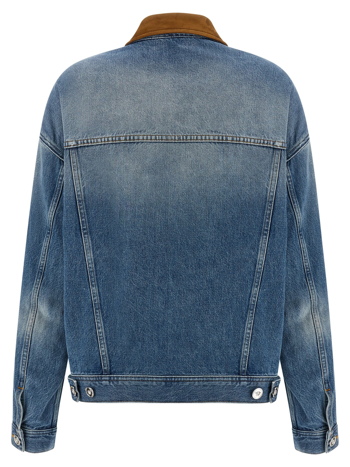 Versace Blaue Jeansjacke aus Baumwolle