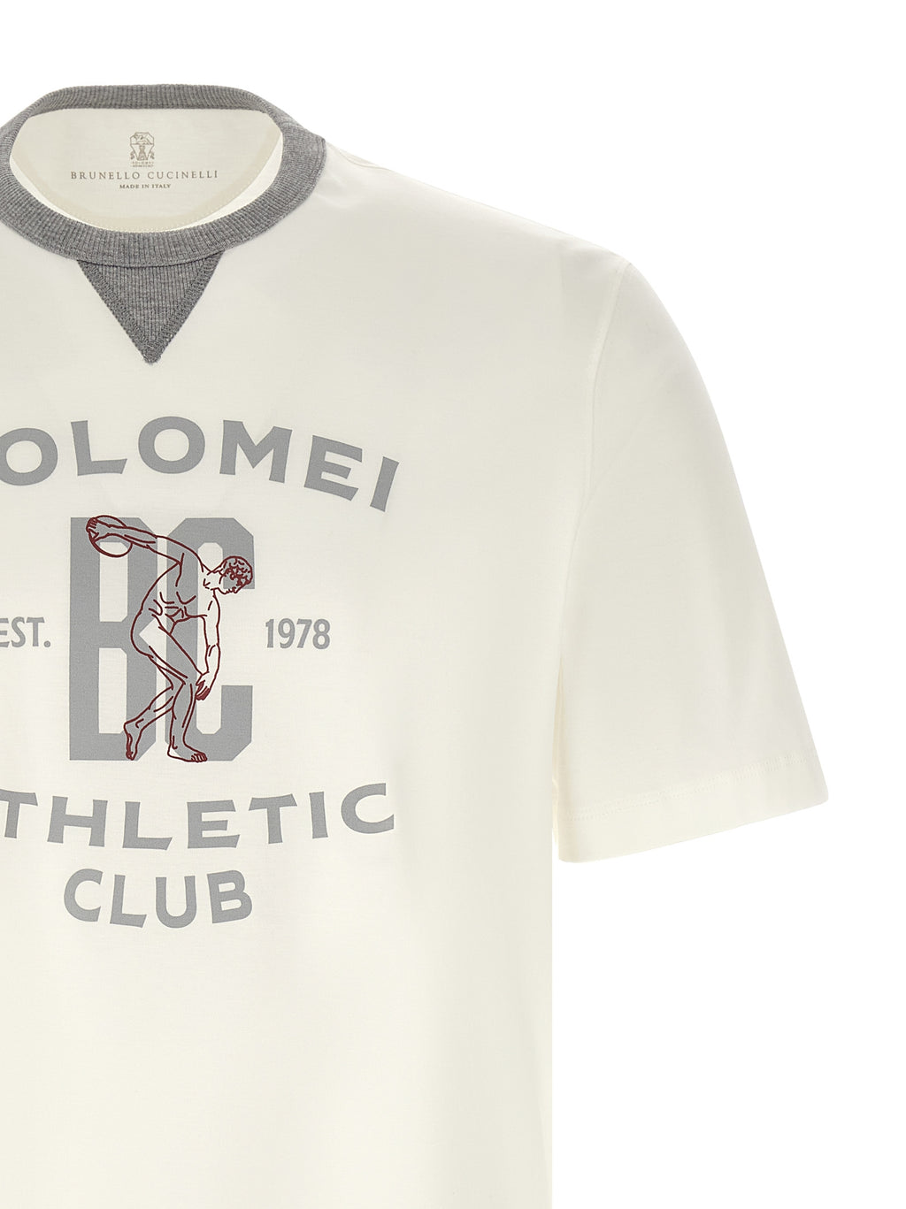 Brunello Cucinelli Weißes Baumwoll-T-Shirt