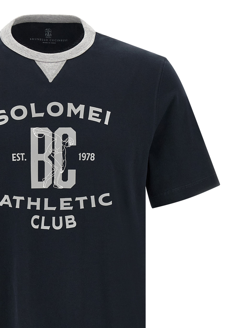 Brunello Cucinelli Blaues Baumwoll-T-Shirt