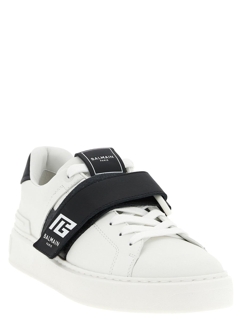 Balmain Bicolor Calfskin Low Top Sneakers
