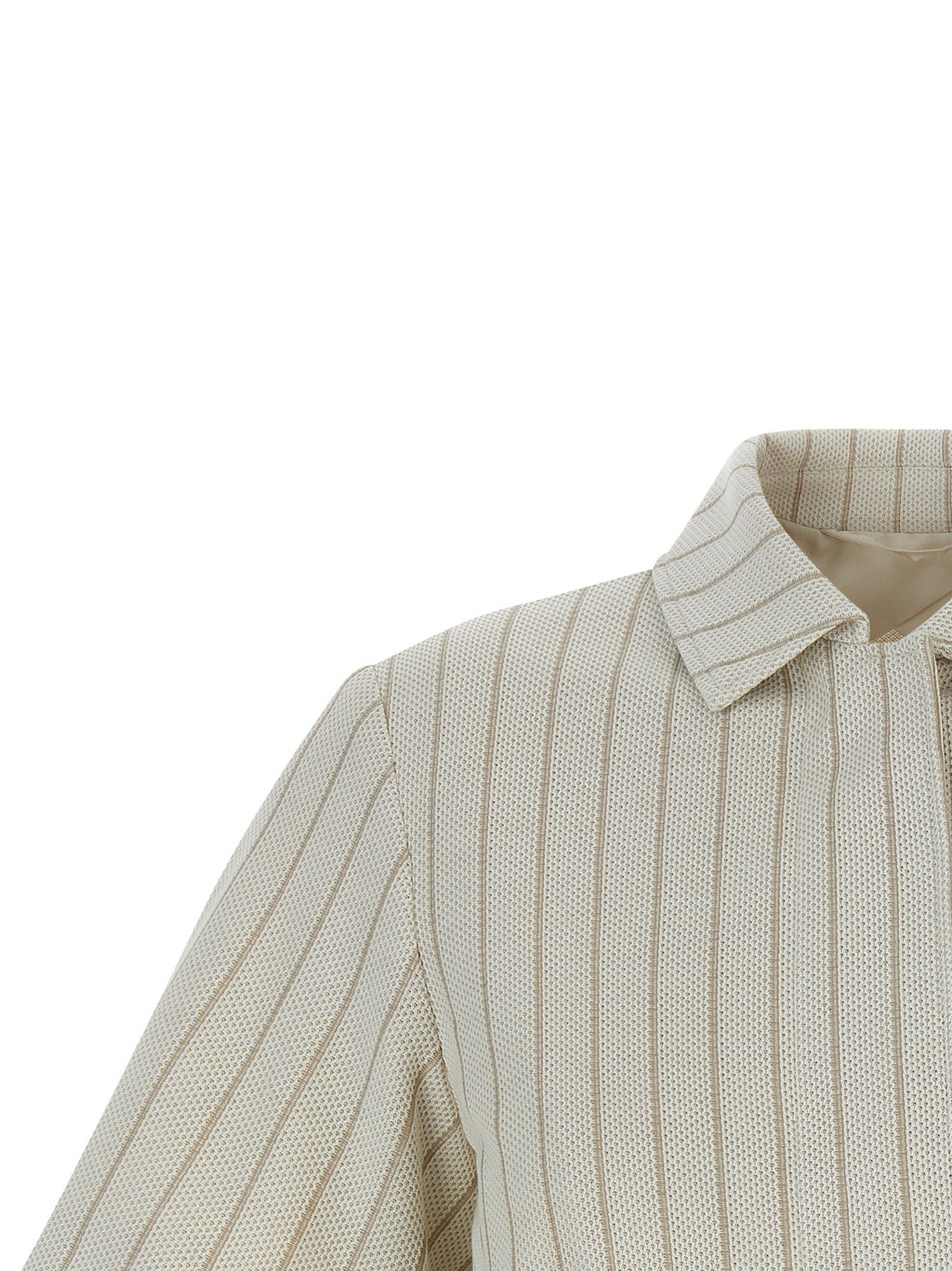 Max Mara Beige Baumwolljacke in voller Länge