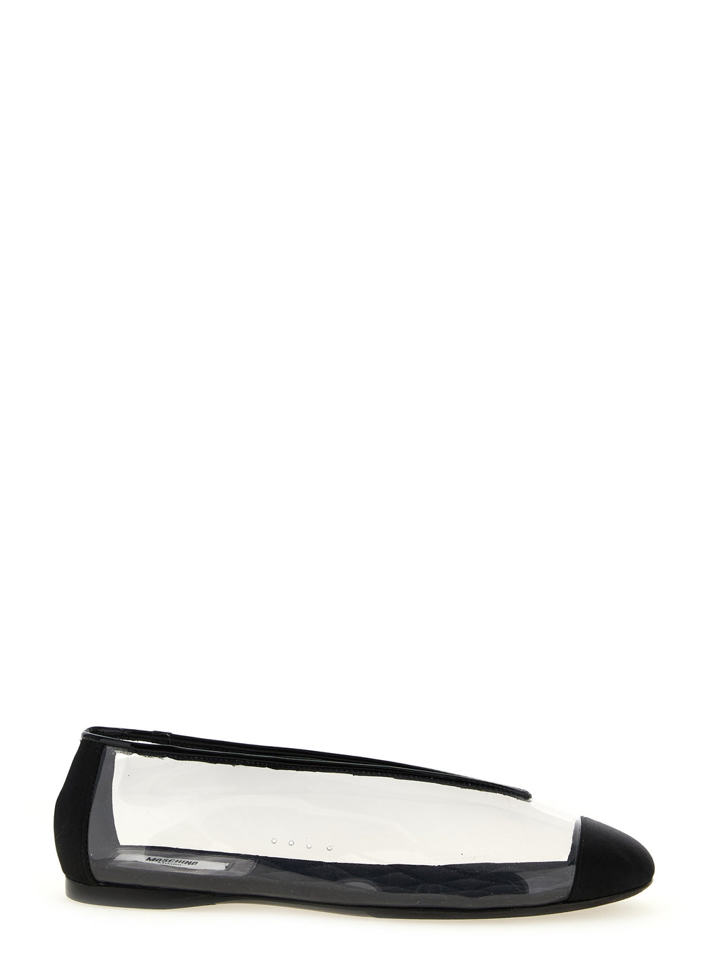 Moschino Elegante schwarze Ballett-Ballerinas aus Gummi