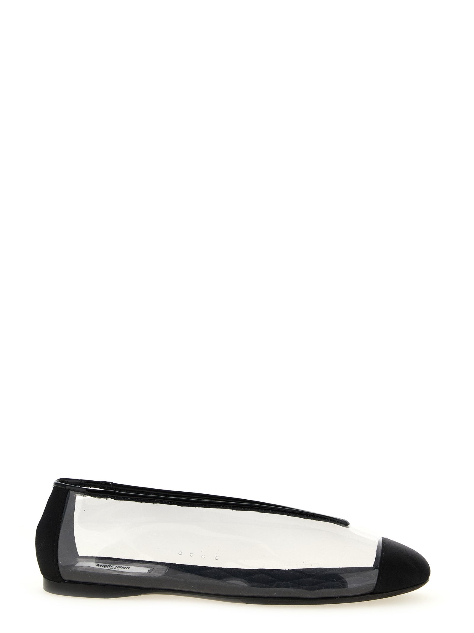 Moschino Elegante schwarze Ballett-Ballerinas aus Gummi