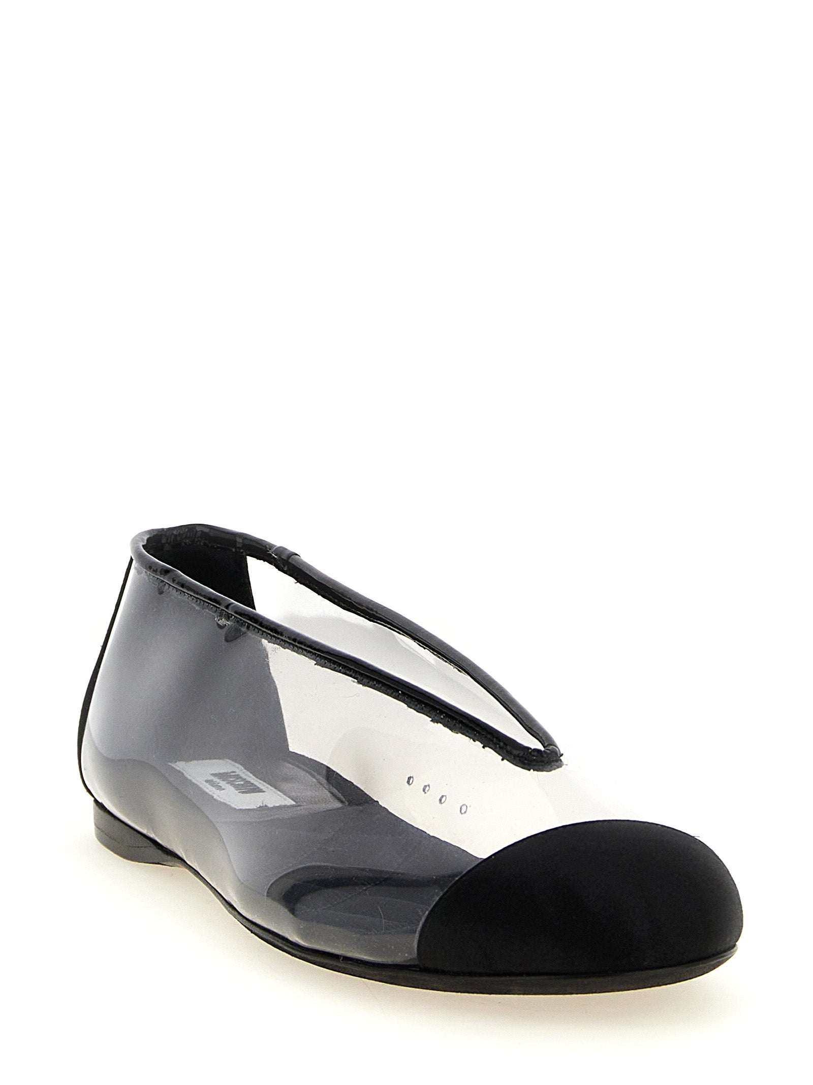 Moschino Elegante schwarze Ballett-Ballerinas aus Gummi