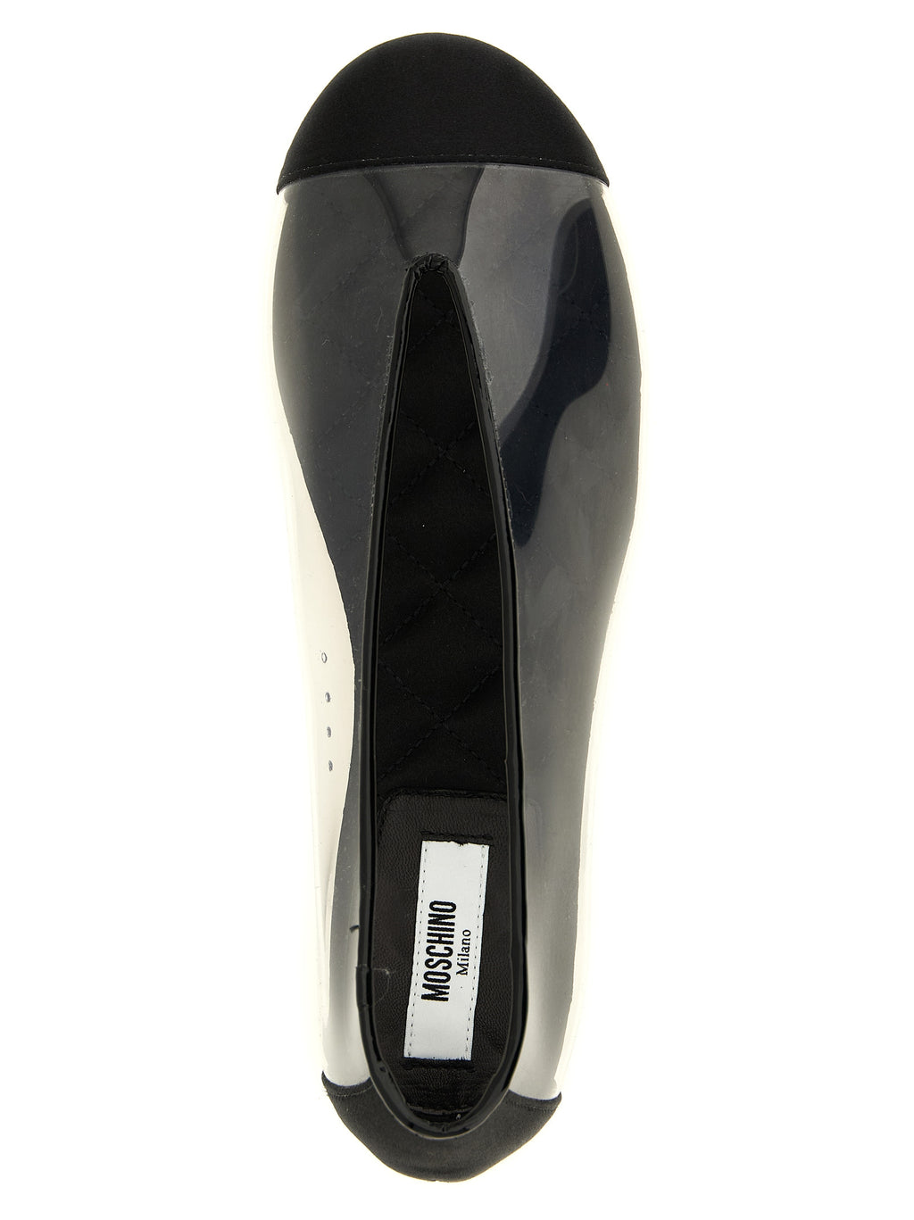 Moschino Elegante schwarze Ballett-Ballerinas aus Gummi