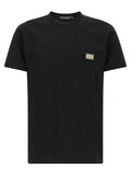 Dolce& Gabbana -Schwarzes Baumwoll-T-Shirt