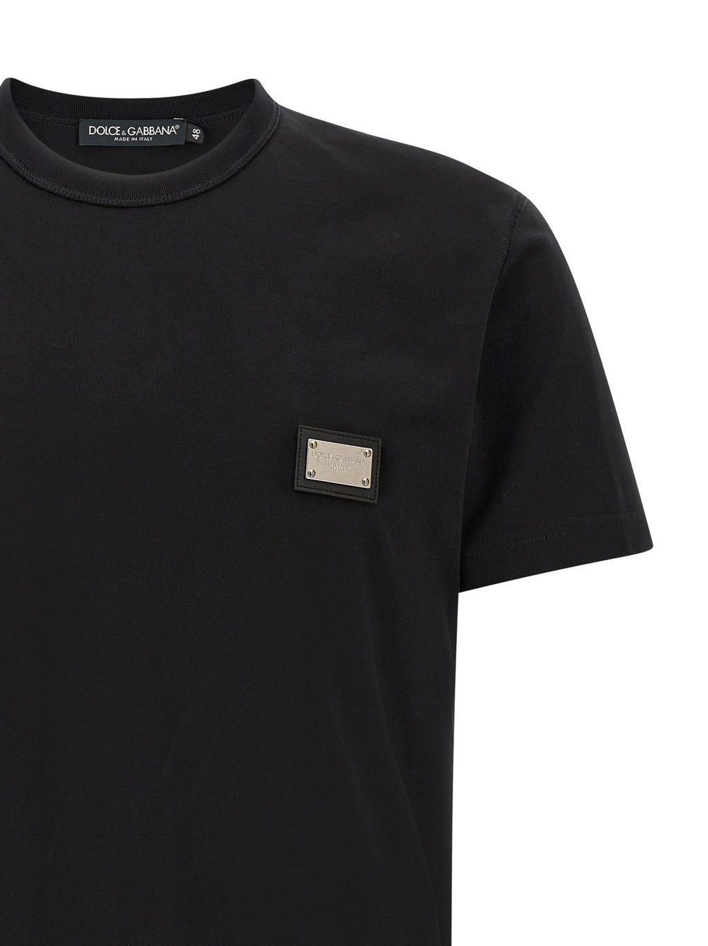 Dolce& Gabbana -Schwarzes Baumwoll-T-Shirt