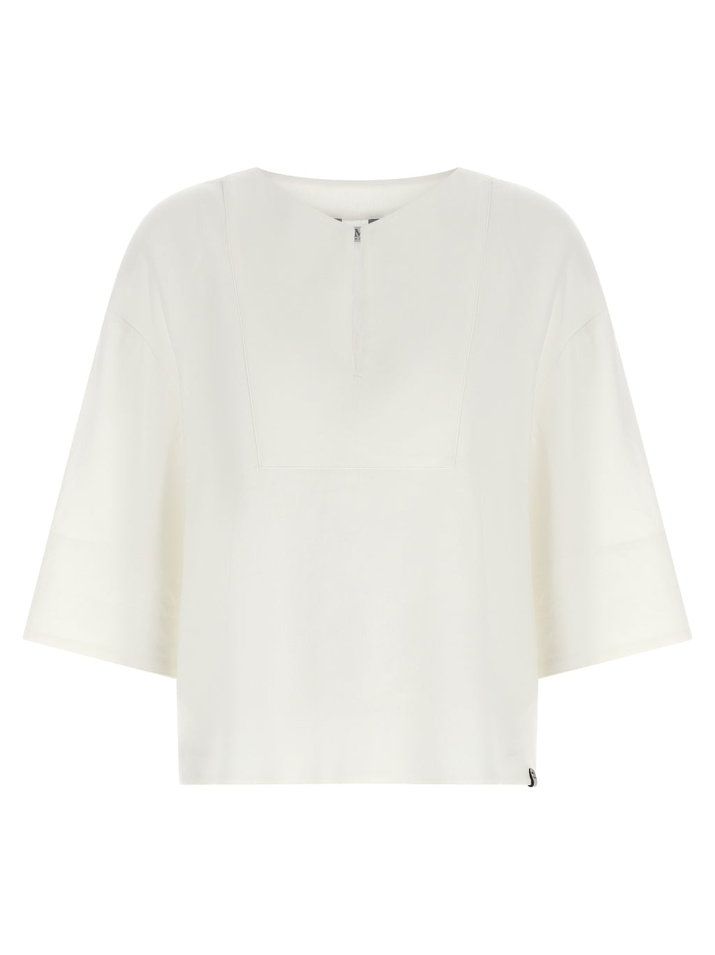 Max Mara Weiße Leinenbluse