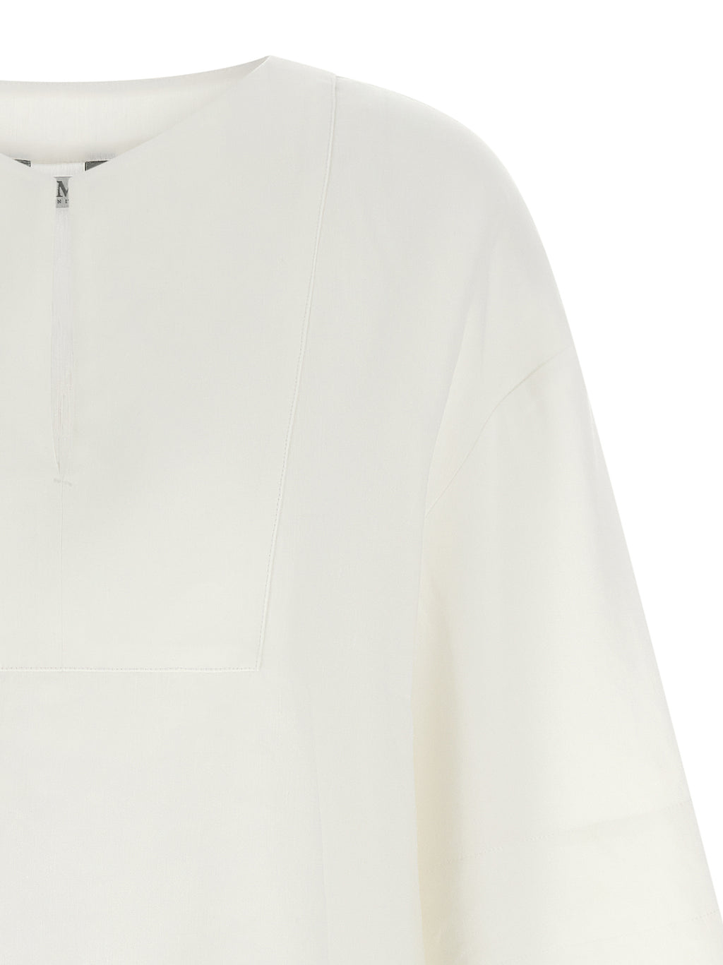 Max Mara Weiße Leinenbluse