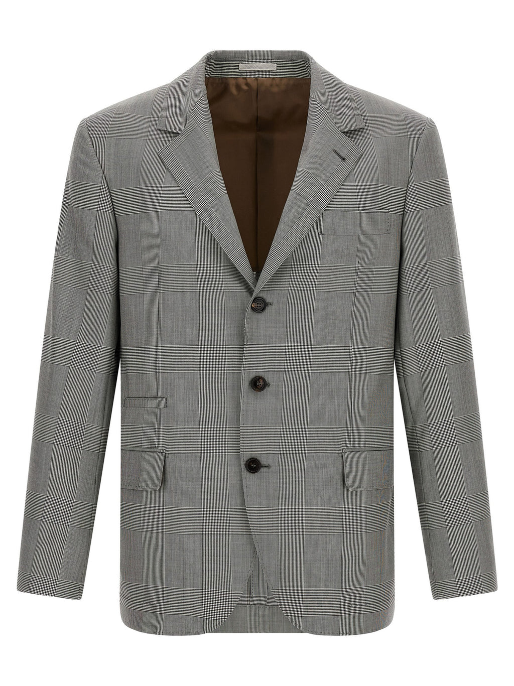 Brunello Cucinelli Grauer Blazer aus reiner Schurwolle